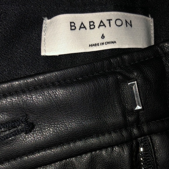 Babaton Faux Leather Shorts (Black) - Picture 4 of 7